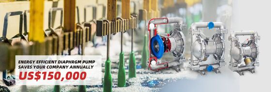 Πνευματική πλαστική αντλία διαφράγματος 120psi για επεξεργασία λυμάτων και άρδευση